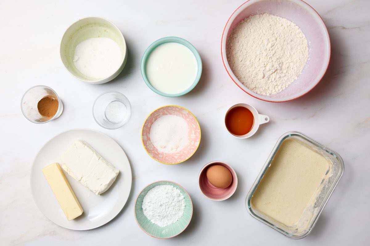 Sourdough Cinnamon Rolls ingredients