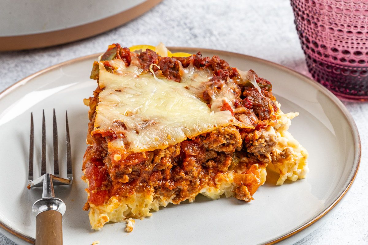 Taste of Home Spaghetti Pie photo of the finished recipe.