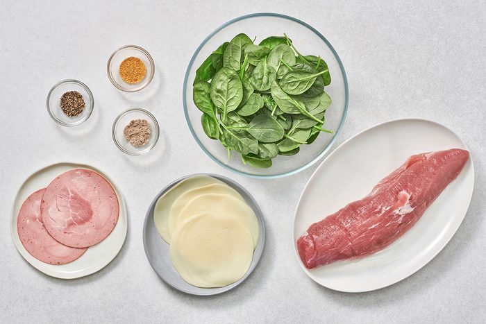 Ingredients for Spinach Stuffed Pork Tenderloin
