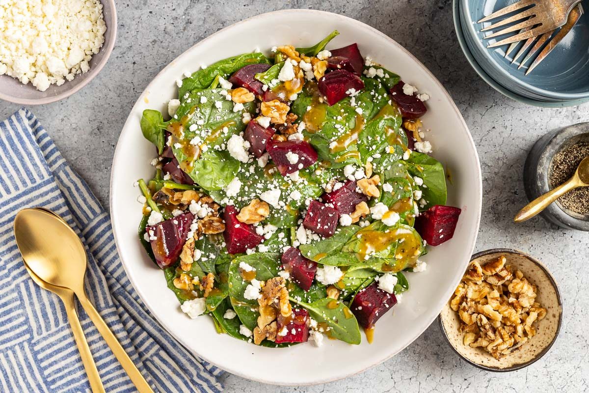 Spinach and Beet Salad
