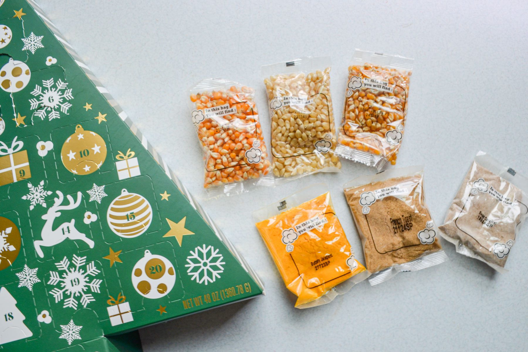 Christmas Popcorn Advent Calendar 