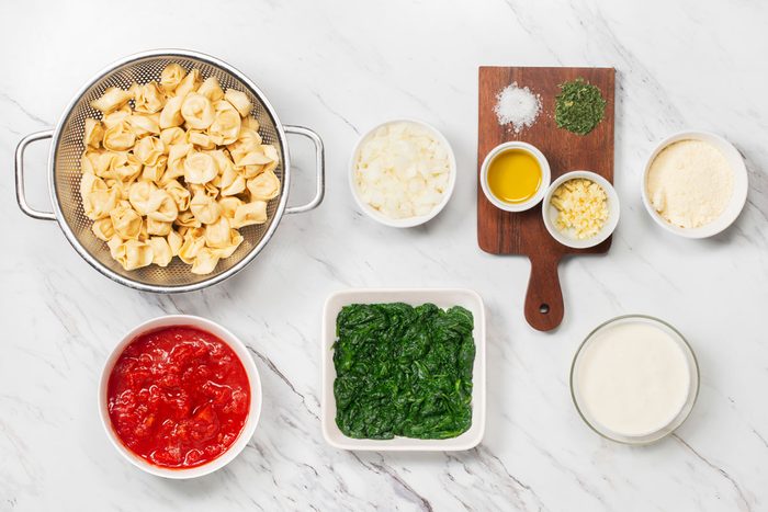 Tortellini with Tomato Cream Sauce