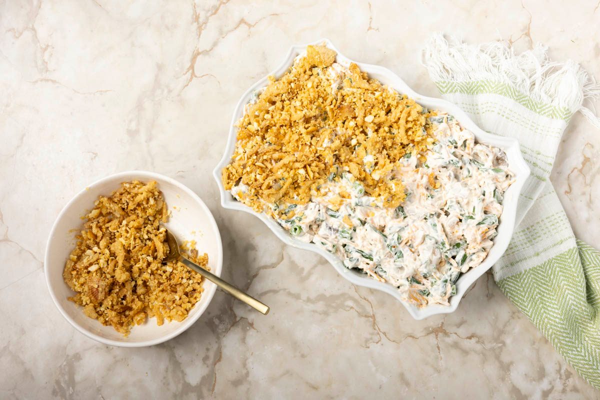 prepare the Vegan Green Bean Casserole