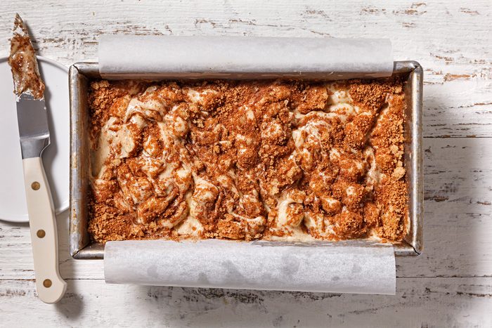 Use a knife to swirl the mixture around.