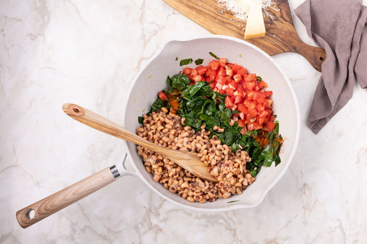 Step 3 of Black-Eyed Peas and Collard Greens