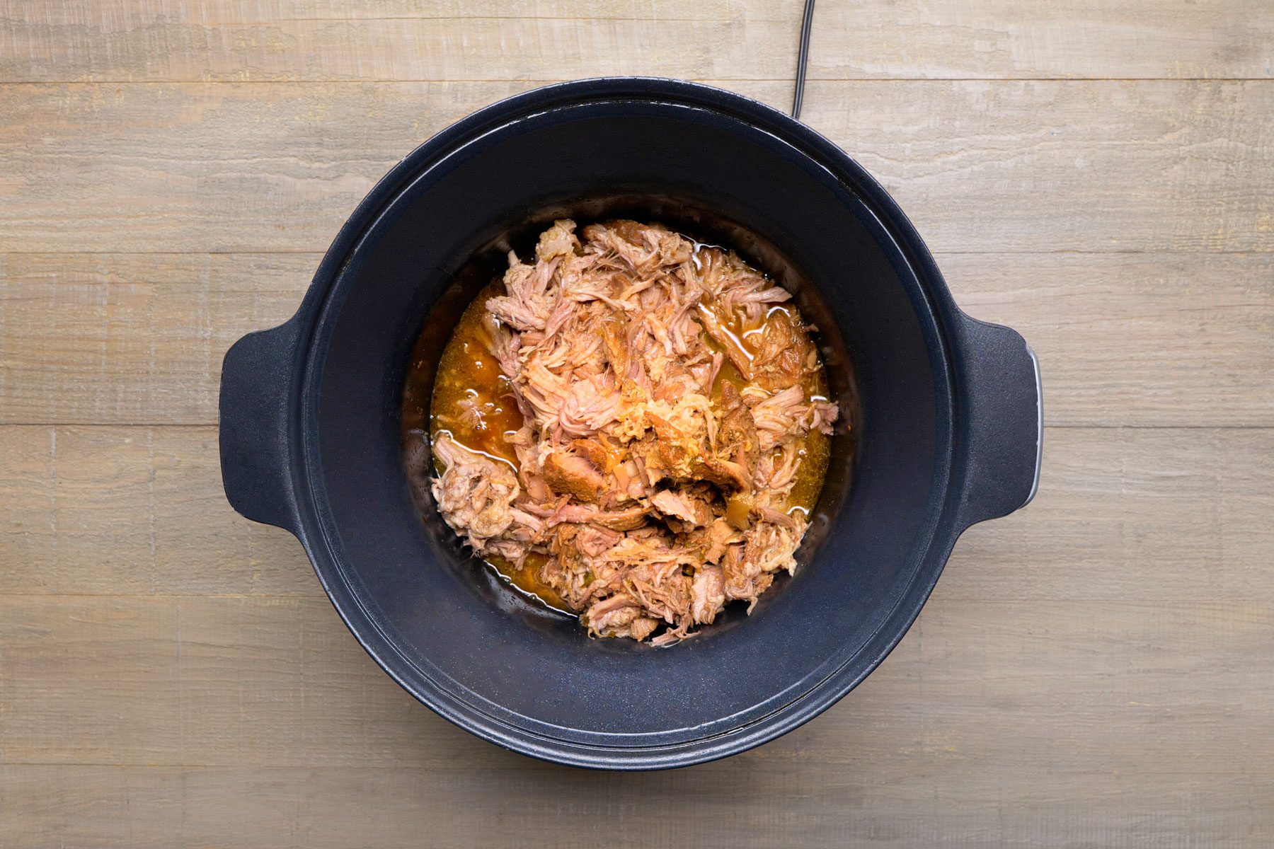meat in slow cooker
