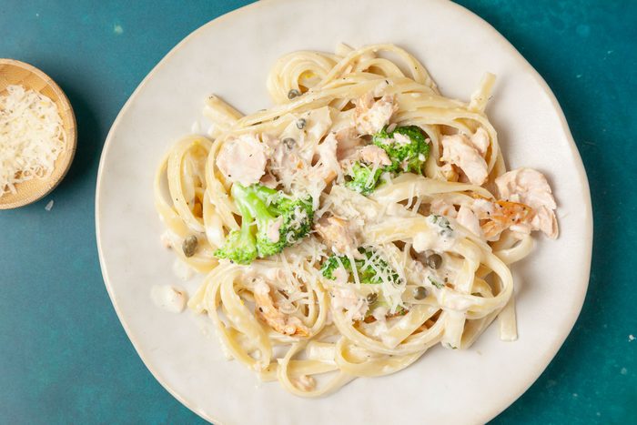 Taste of Home Creamy Salmon Linguine