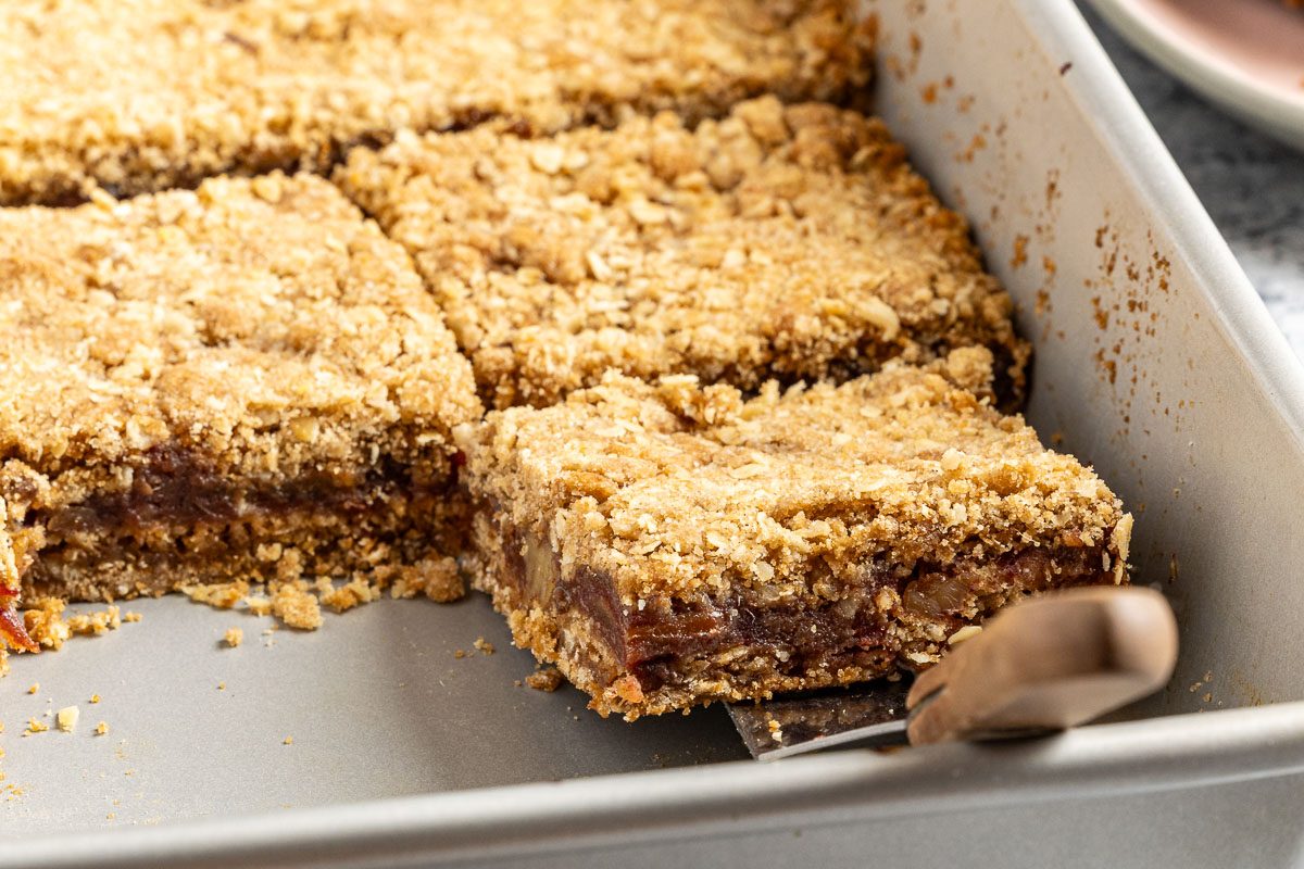 Taste of Home Date Bars photo of the finished recipe.