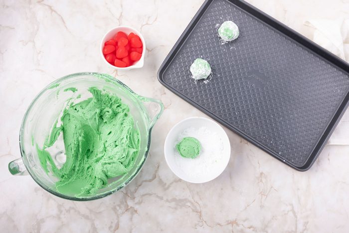 Step 3 of Taste of Home Grinch Cookies