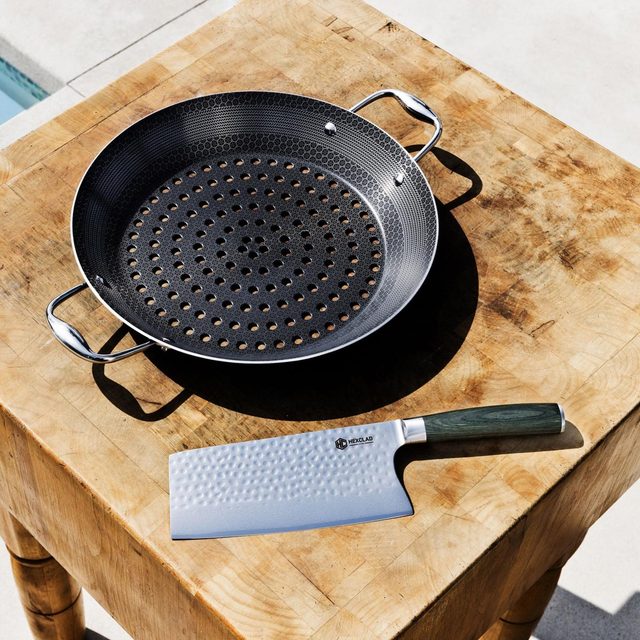 Hexclad Bbq Grill Pan + Meat Cleaver Bundle