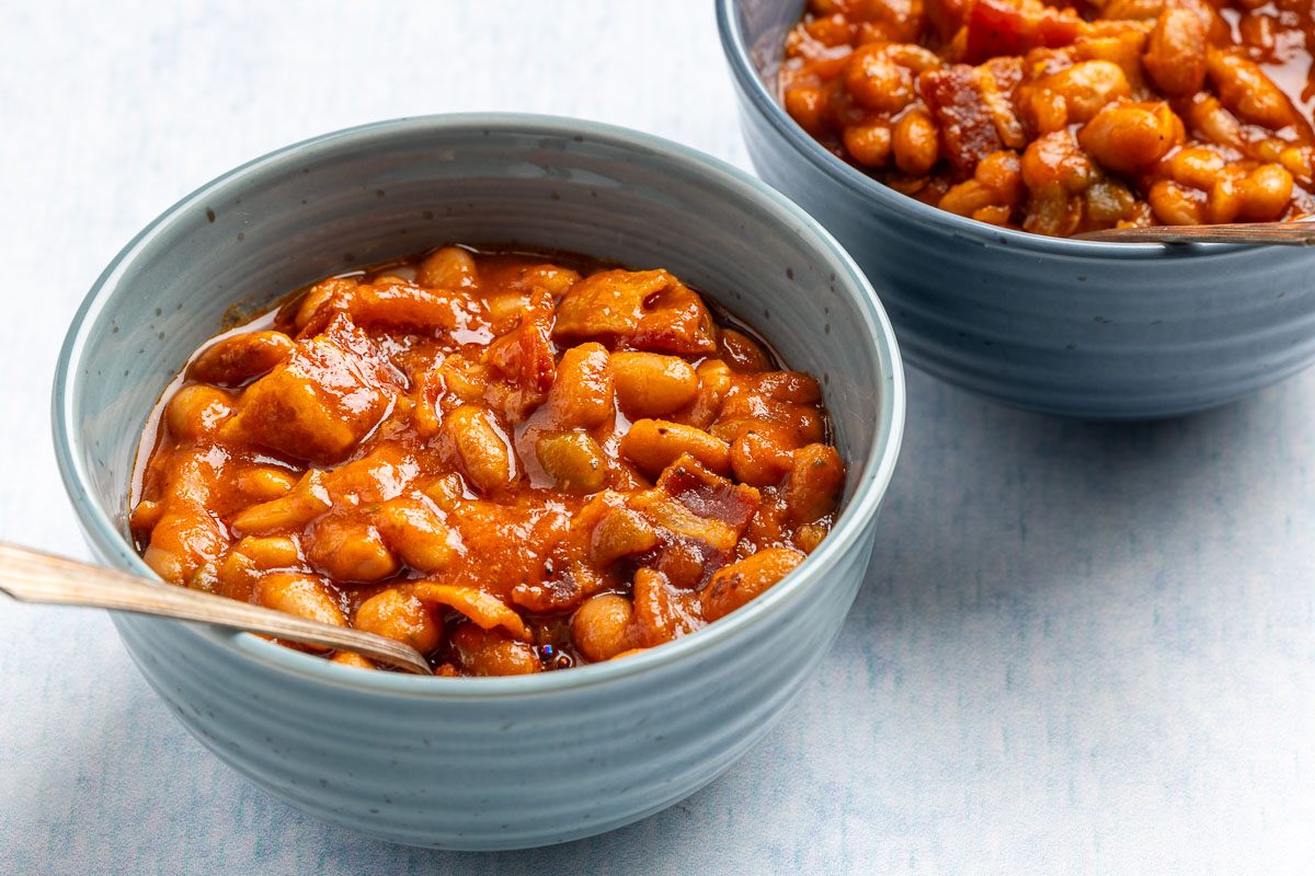 Taste of Home Pinto Bean Recipe photo of two bowls full of pinto recipe.
