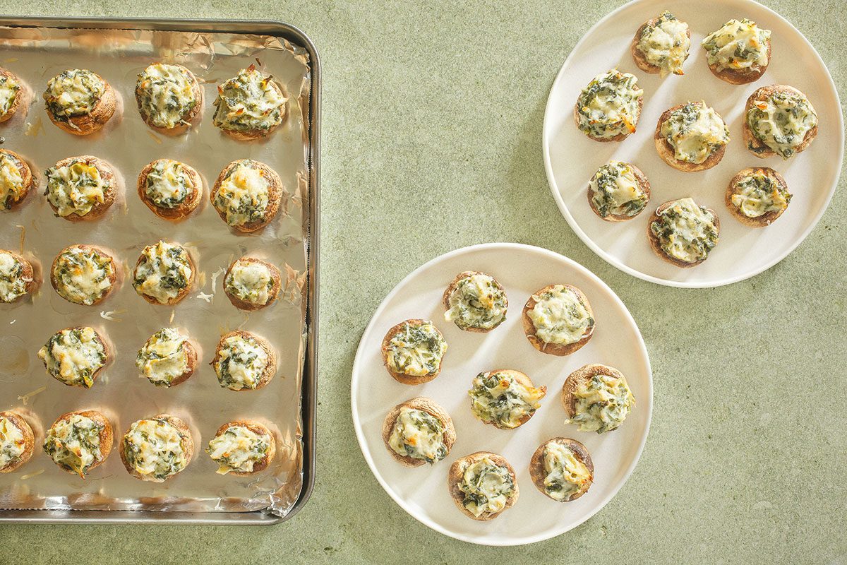 Spinach Stuffed Muschrooms