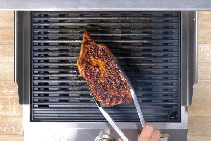 steak being grilled