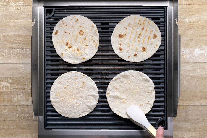 tortillas being grilled