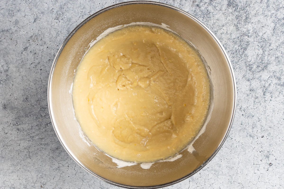 Taste of Home Swedish Flop Cake photo of preparing the cake batter.