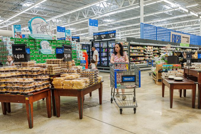 Customers in a Walmart Supercenter Baked Goods Aisle