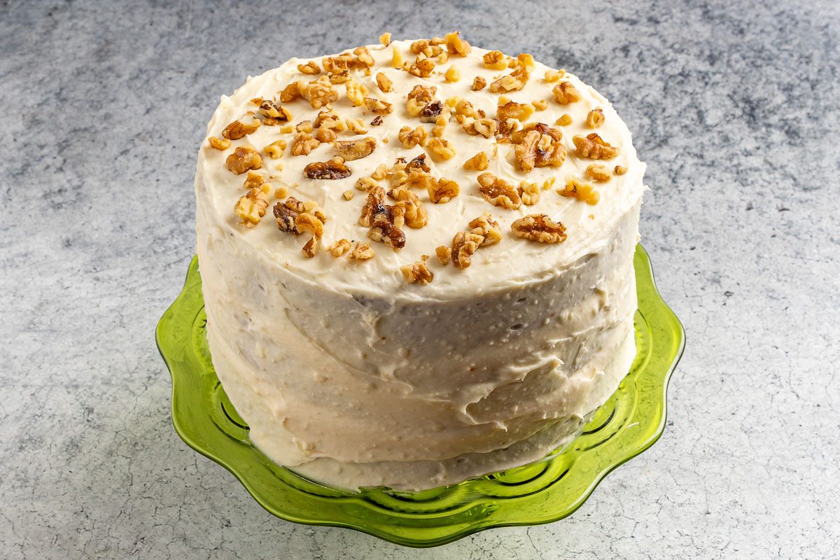 Taste of Home Walnut Cake photo of the assembled cake.