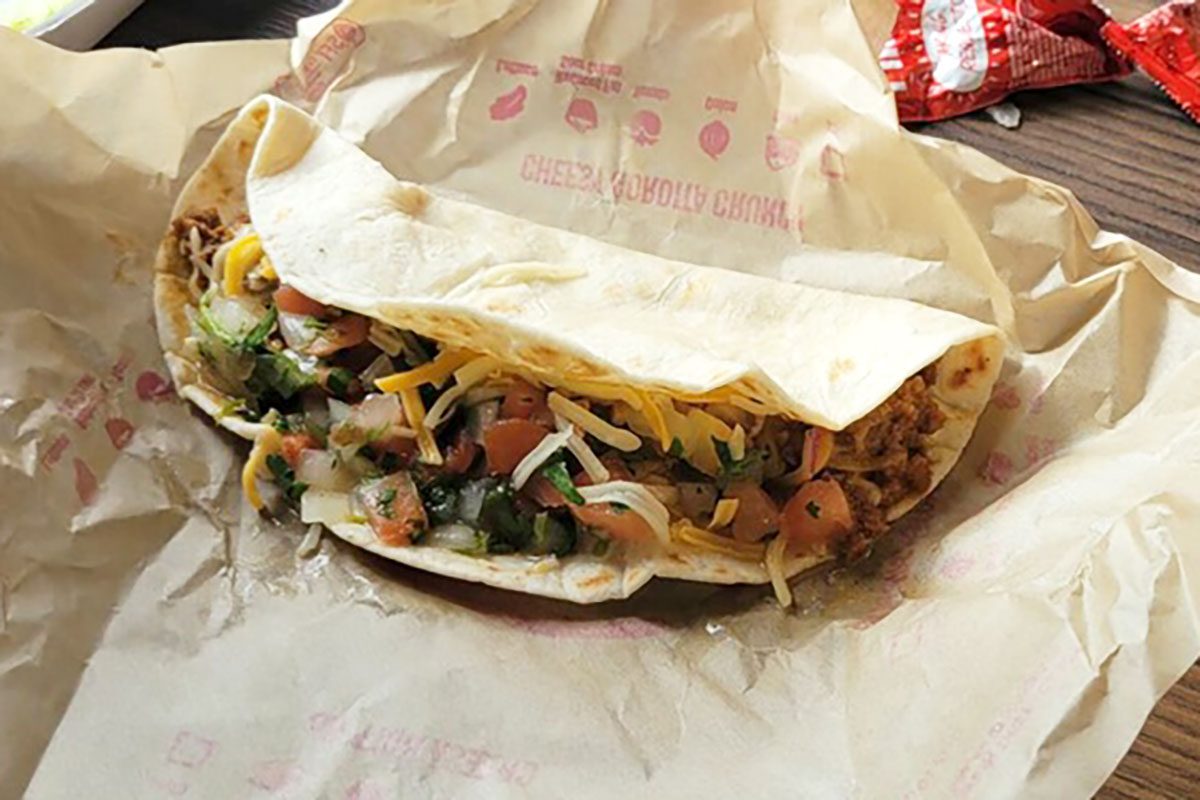 The Taco Bell Decades menu.