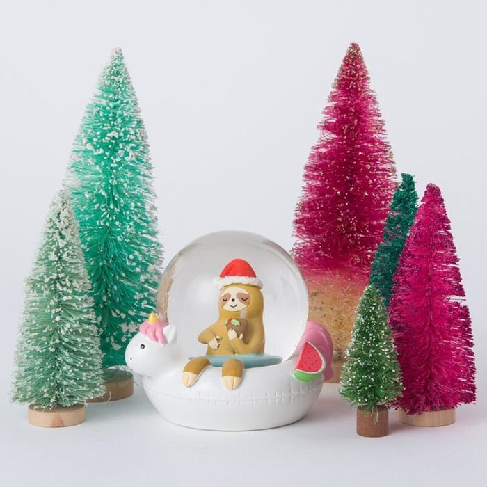 The Holiday Aisle Sloth Floaty Snow Globe