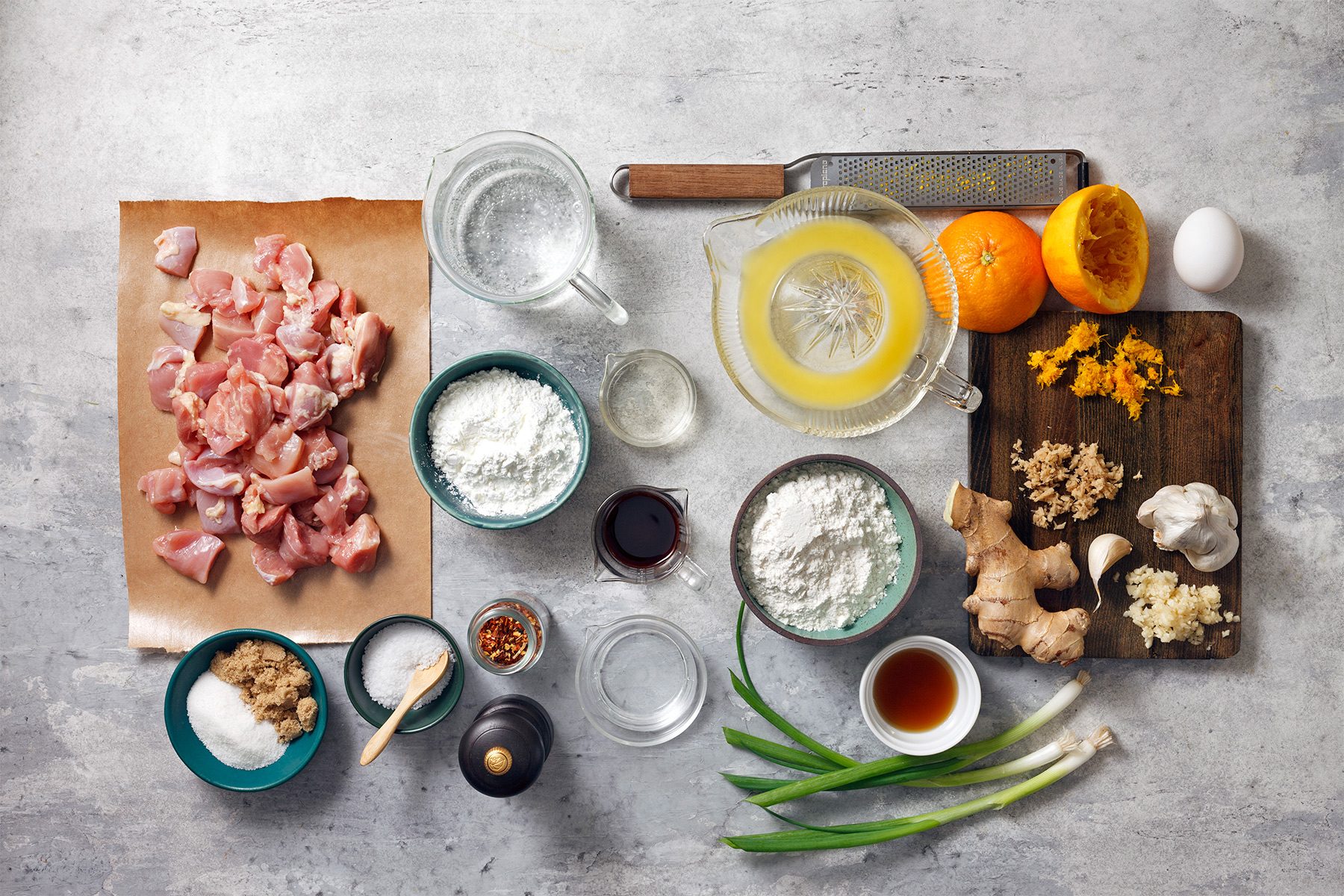 overhead shot of ingredients