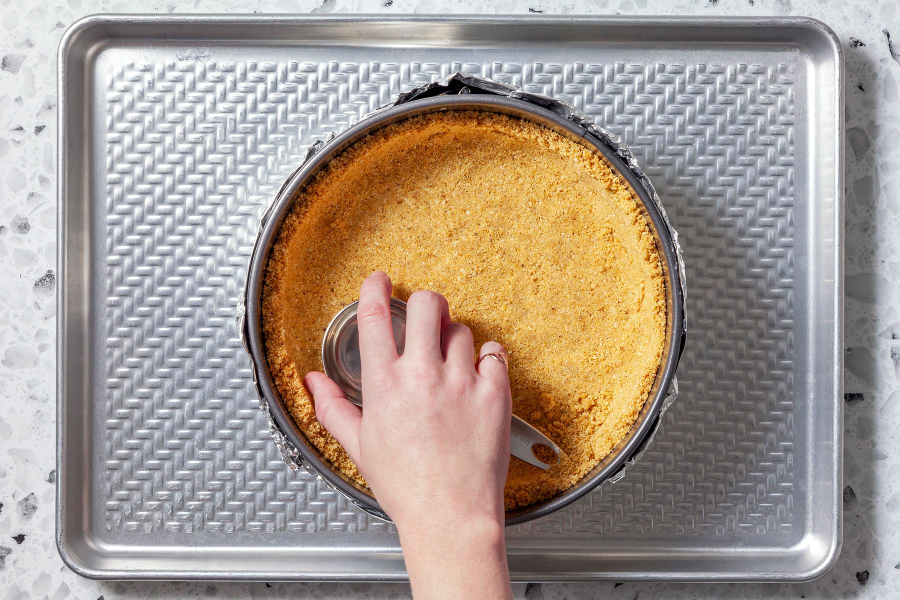 graham crackers, sugar and melted butter