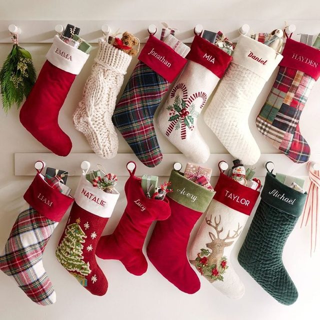 Holiday Icons Crewel Personalized Christmas Stockings Ecomm Via Potterybarn.com 