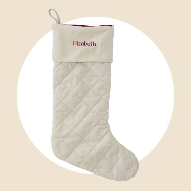 Quilted Velvet Personalized Christmas Stockings Ecomm Via Llbean.com 