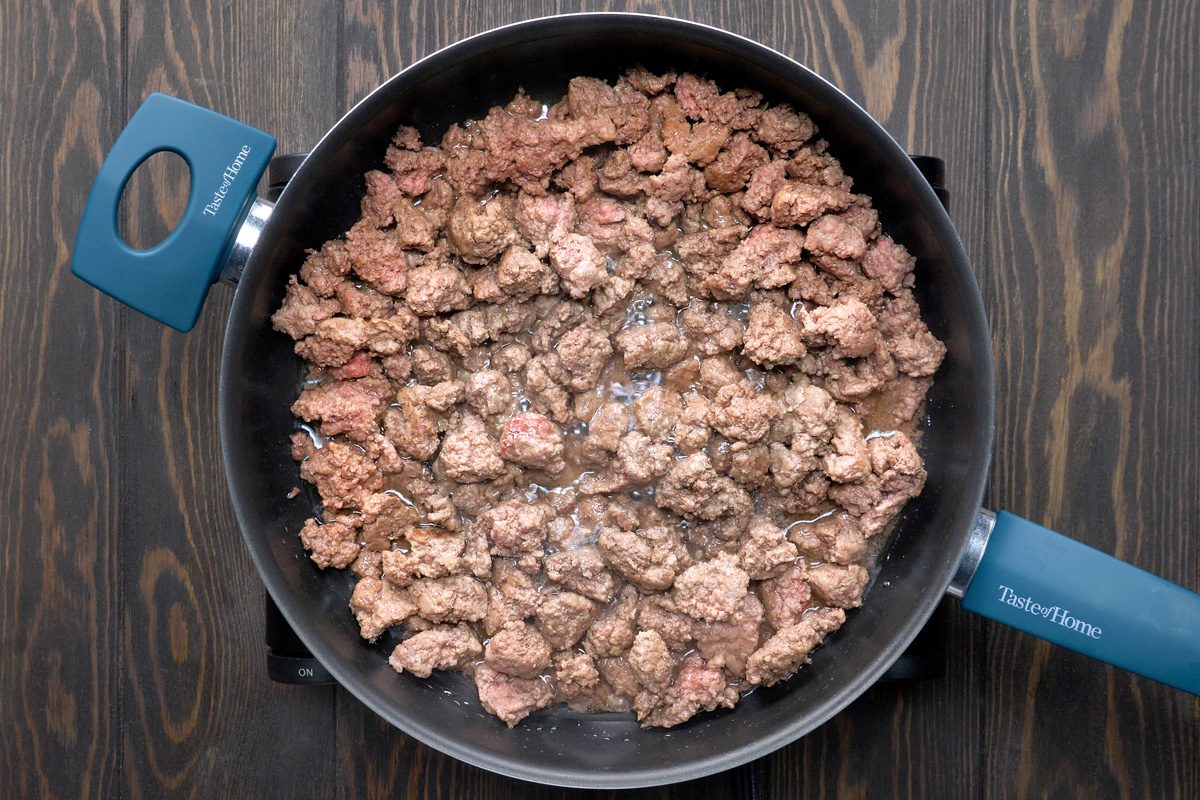 beef in skillet