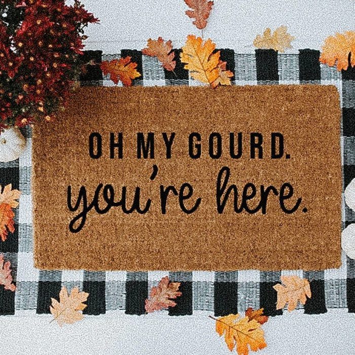 Fall Welcome Mat Oh My Gourd Ecomm Via Etsy.com  E1663603136569