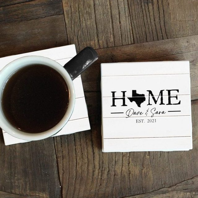 Housewarming Coasters Personalized Coaster Farmhouse Ecomm Via Etsy.com  E1648839242728