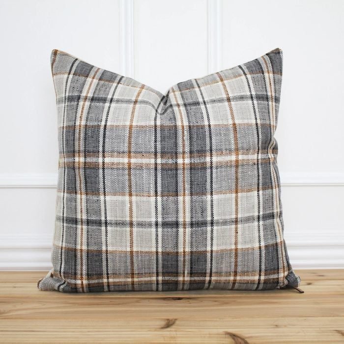 Plaid Gray Pillow Cover Ecomm Via Etsy.com 