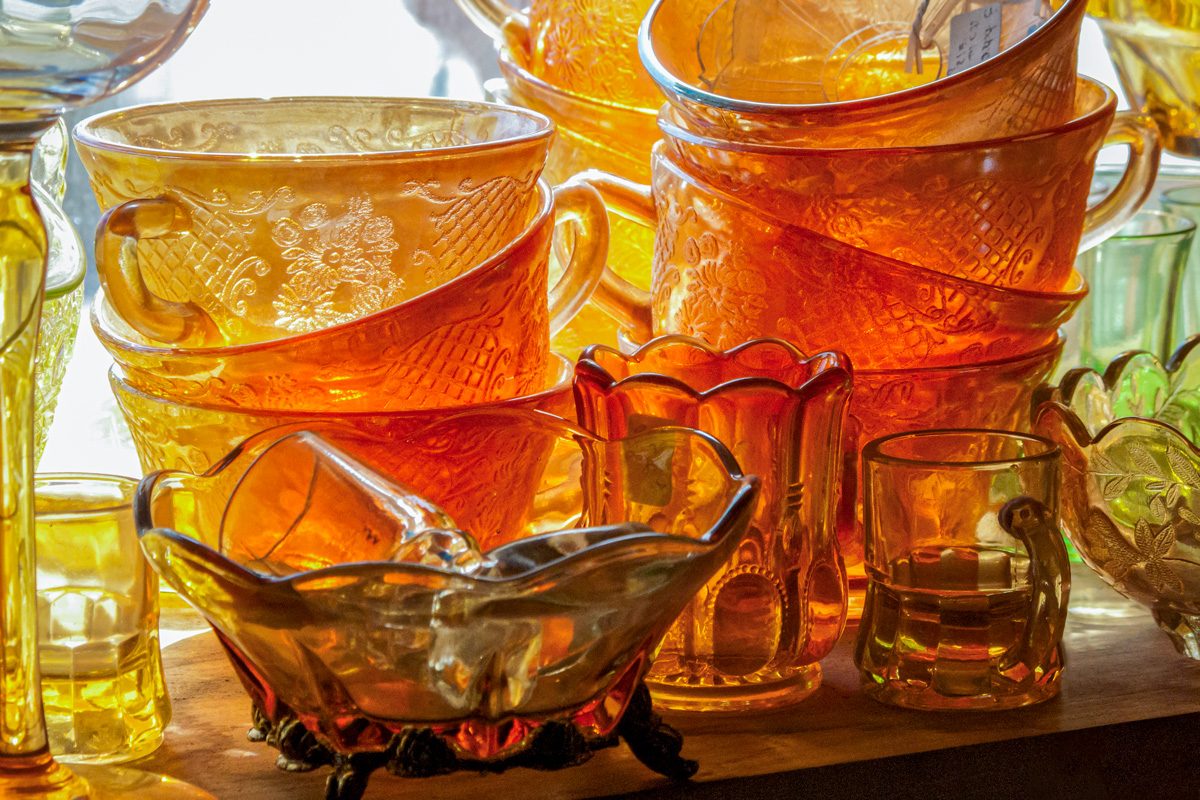 Depression glass crockery