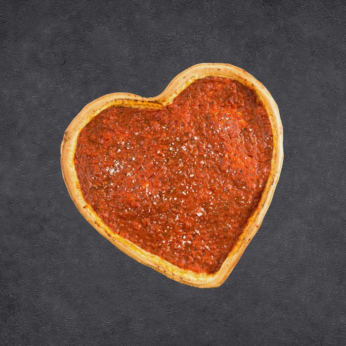 Chicago Deep Dish Heart Shaped Pizza