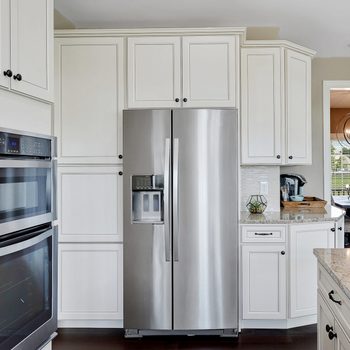 French door refrigerator in new kitchen
