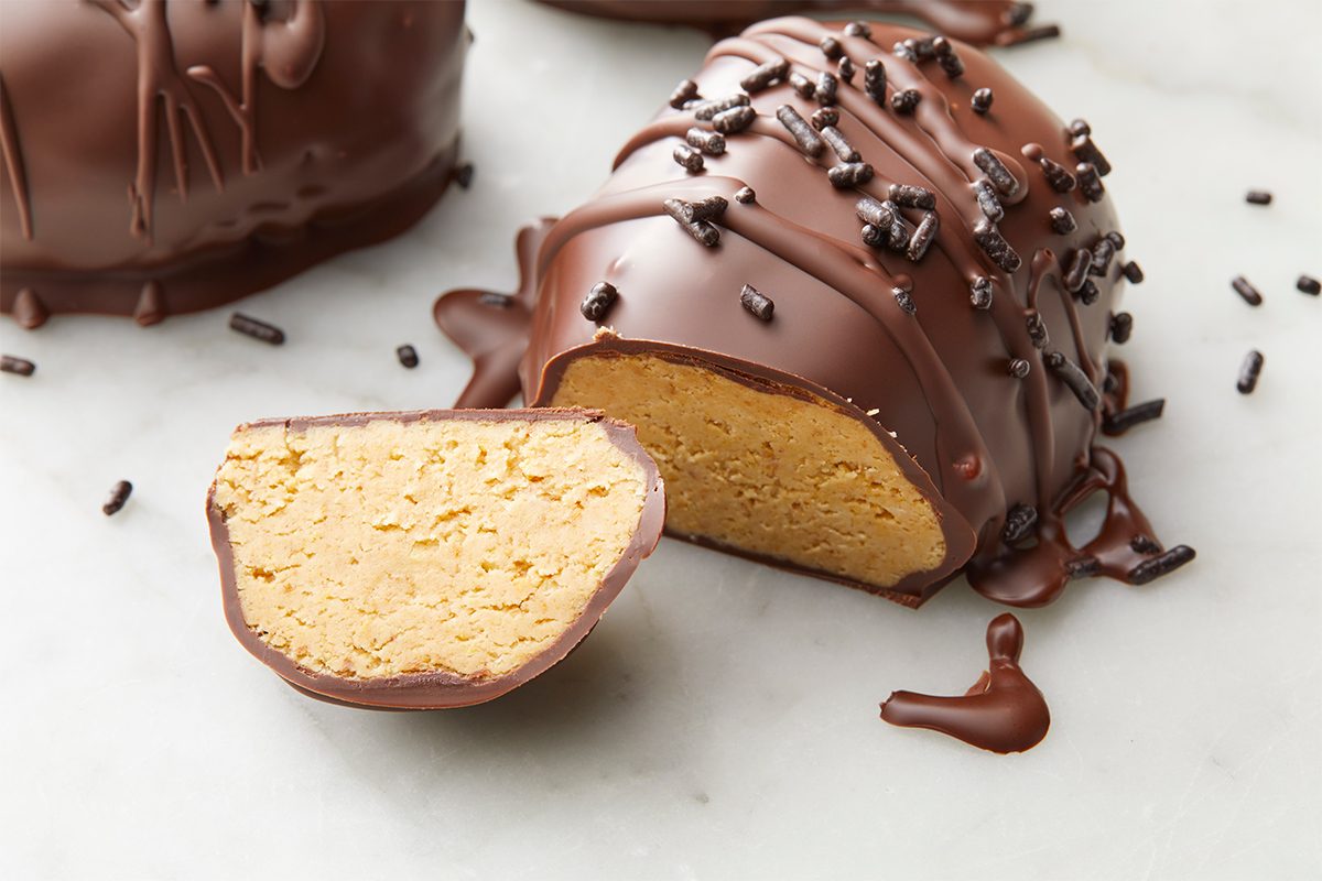close up shot of Peanut Butter Eggs