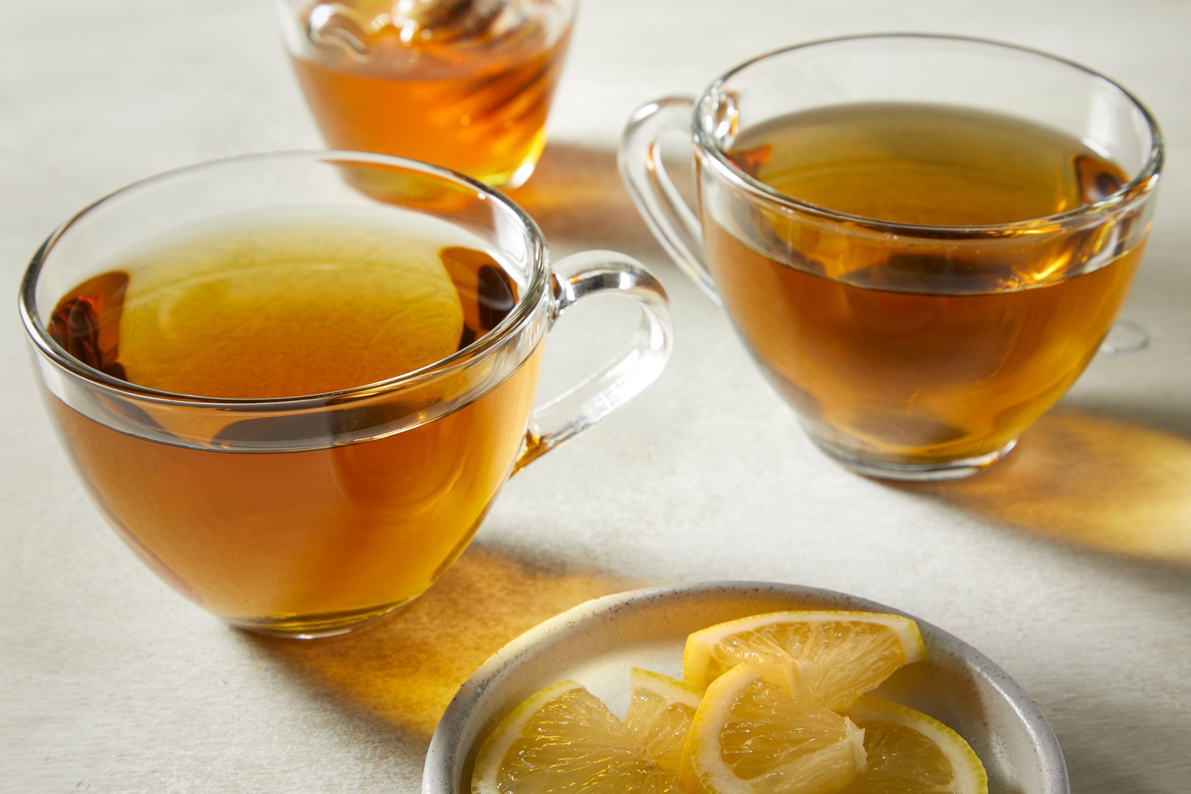 Spearmint Tea in glass teacups