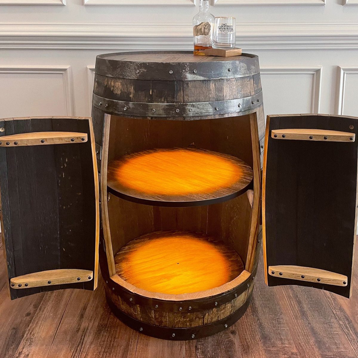 Bourbon Barrel Cabinet