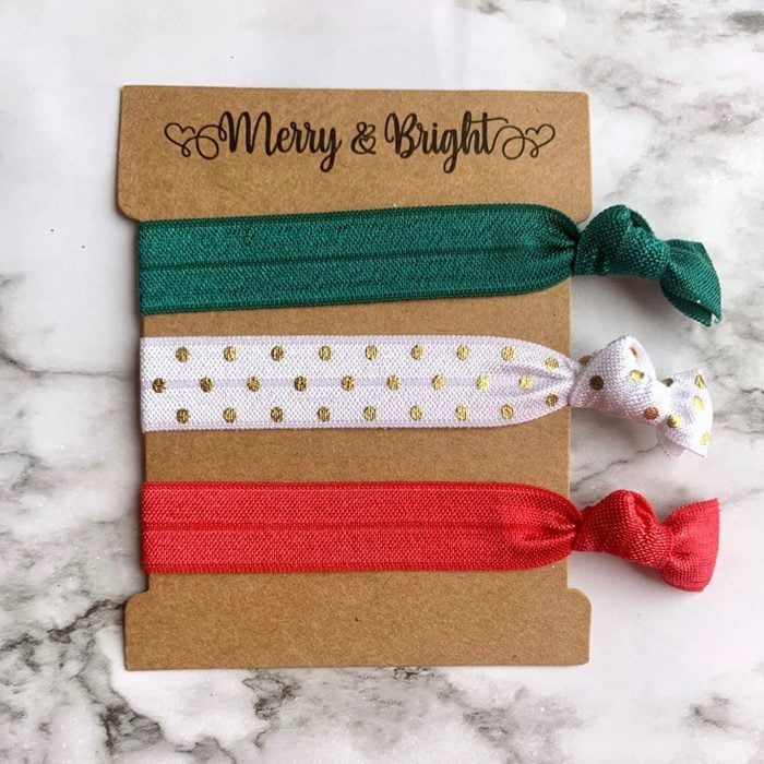 Christmas Hair Ties Gift Via Plumhousegallery Etsy.com 