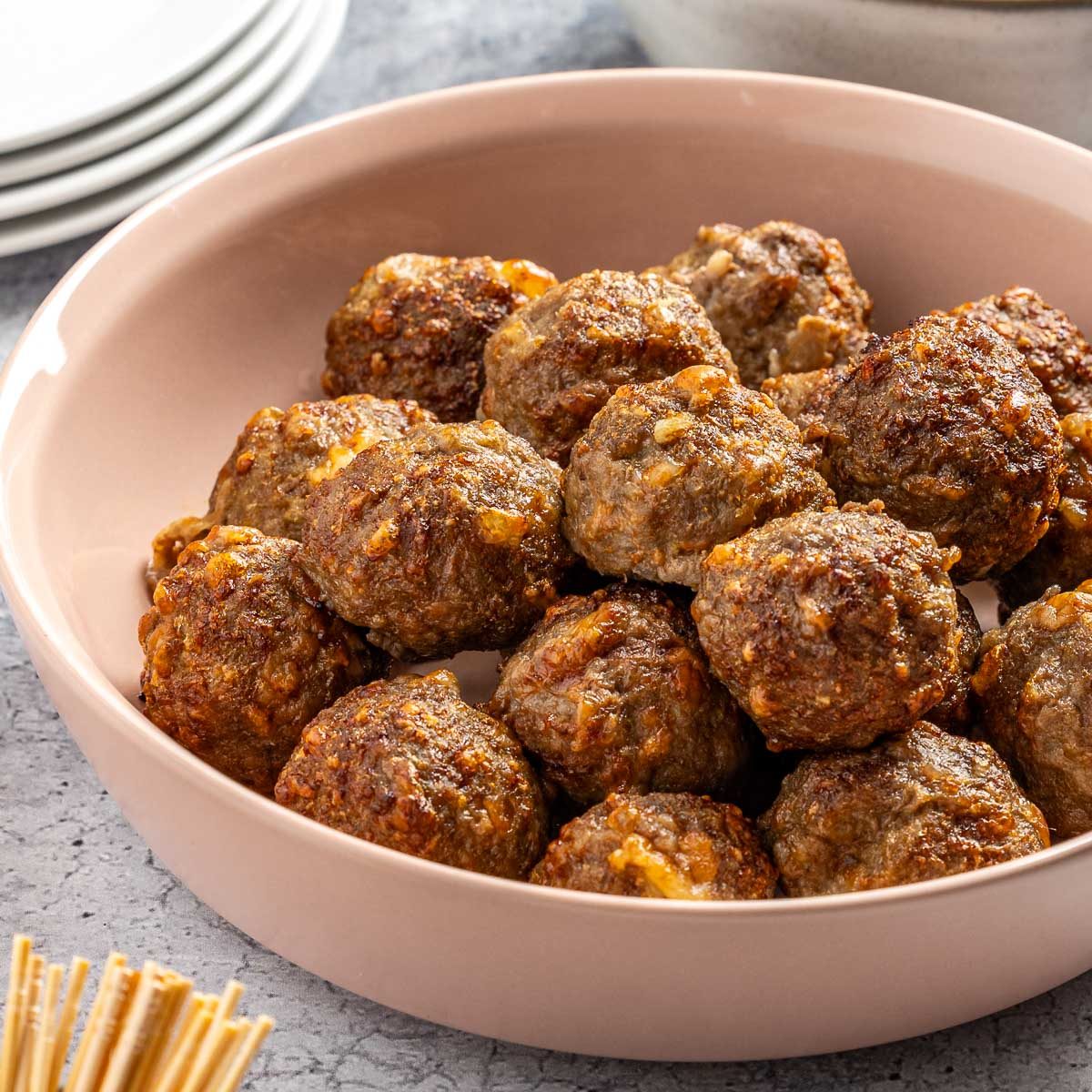 Taste Of Home Keto Air Fryer Meatballs Photo Of The Finished Recipe.