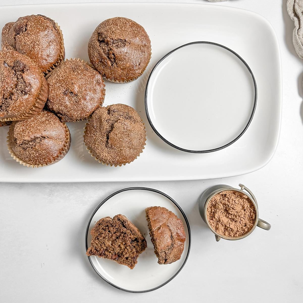 Egg Free Double Chocolate Banana Muffins Exps Tohd24 206331 Sherisilver 1